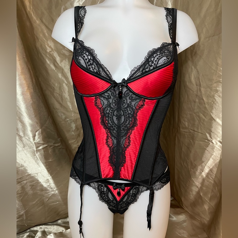 Honey Birdette Senorita Red Bustier - Picture 2 of 7